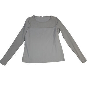 lululemon womens• black long sleeve activewear top quiet luxury back 6 run